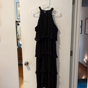Chic Black High Low Dress